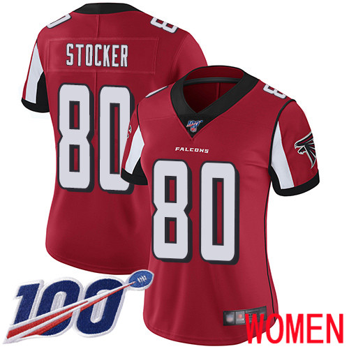 Atlanta Falcons Limited Red Women Luke Stocker Home Jersey NFL Football 80 100th Season Vapor Untouchable